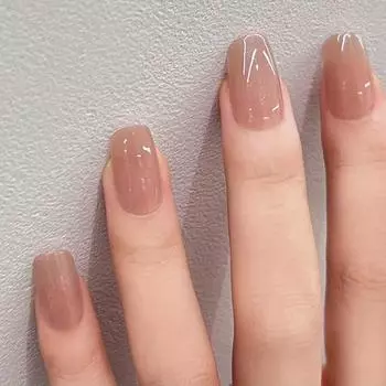 Накладные ногти Press on Nails Nude Full Cover Acrylic Jelly Medium Накладные ногти для женщин и девочек 24 шт.