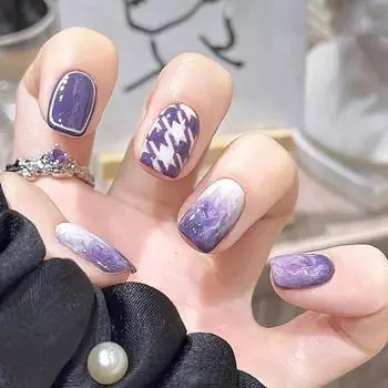 Накладные ногти с пятнами Purple Dream Immortal Qi Halo