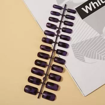 Накладные ногти с рисунком кошачьего глаза и леопарда, 24 штуки