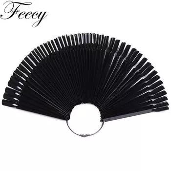 Накладные ногти веерообразной формы, 1 комплект, накладные ногти, пластиковый палец, полная карта, накладные ногти, натуральный прозрачный черный дизайн ногтей