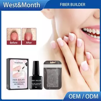 Накладные ногти West & Month, скульптурные типсы с полным покрытием, накладные ногти на палец, УФ-гель-лак, быстросоставная форма, набор инструментов для маникюра Silk 10pcs+ glue 8ml