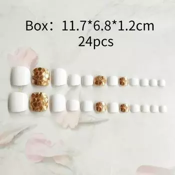 Накладные ногти Женские накладки на пальцы ног Красота Съемные Прочные Модные Продвинутые