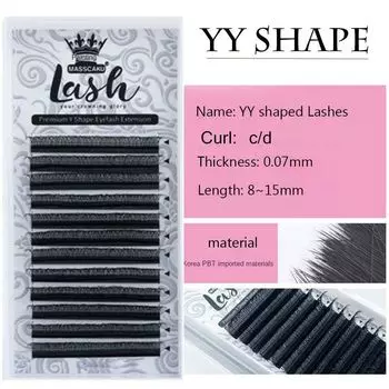 Накладные ресницы 0,07 Толщина Натуральный Мягкий Свет Отдельные Ресницы Форма YY Готовые Объемные Пушистые 0.07C-12mm