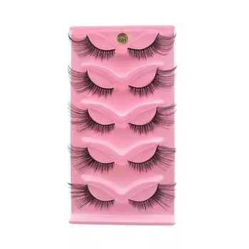 Накладные ресницы Аниме Ресницы 5 пар Маленький Дьявол Ресницы Натуральный Дневной Макияж Манга Ресницы Прозрачные Ресницы