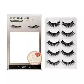 Накладные ресницы CLEAREYELASH, длинные ресницы, для сцены, супер густые, презентационные, 3D 3D, 5 пар (G01 Гламурный тип)