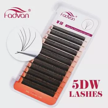 Накладные ресницы FADVAN Clover 5D, 0,07, мягкие, с неотпадающими корнями, идеально подходят для салонов красоты. 8-15mm Mixed