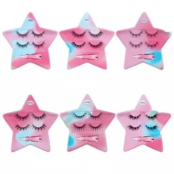 Накладные ресницы из искусственной норки, многослойные изогнутые лохматые густые густые ресницы, многоразовый смешанный костюм, 2 пары HH16-3