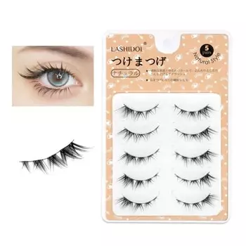 Накладные ресницы LASHIDOL, натуральные, сверхтонкая черная основа для ресниц, ручная работа, ресницы, натуральный макияж в стиле лисы, для ежедневного макияжа, легкие, мягкие и натуральные