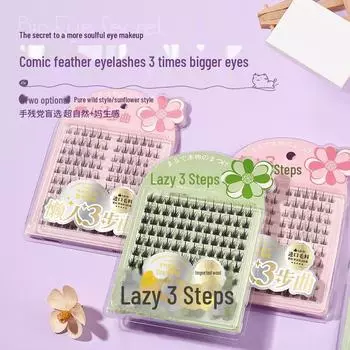 «Накладные ресницы Marco Andy Lazy Trilogy Segment — завитые тонкие стержни, одиночные пучки в форме подсолнуха»