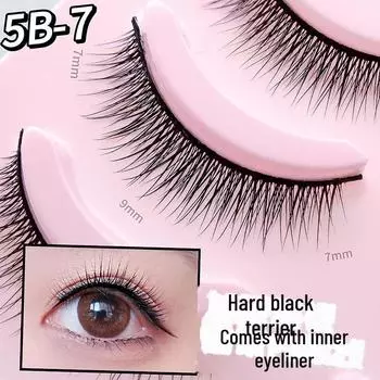 Накладные ресницы Meiliyue в японском стиле с натуральным крестом и двойным веком - 5 пар ручной работы