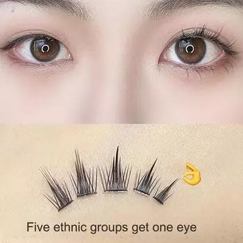 Накладные ресницы Натуральная имитация Густой завиток Тонкий стержень Одиночный пучок Сегментированные накладные ресницы