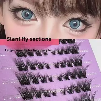 Накладные ресницы Yue Jiao Niang Fox Series Daily Little Devil - сегментированные кластеры в естественном стиле для Барби из мультфильмов