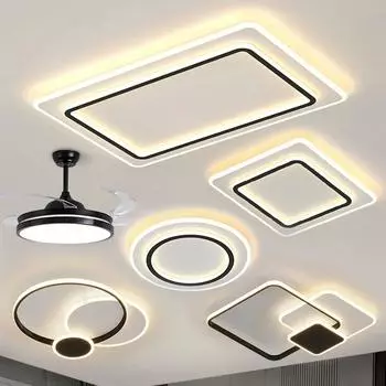 Накладные современные светодиодные потолочные светильники для гостиной, спальни, ультратонкие светильники для потолка, прямоугольные светильники 3-color light