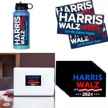 Наклейка 2024, 8 дюймов X 4 дюйма, большие буквы, наклейка на автомобиль, президент 2024, наклейка на бампер, устойчивая к выцветанию, виниловая для автомобиля, грузовика, окна, ноутбука, 10 шт. One Size