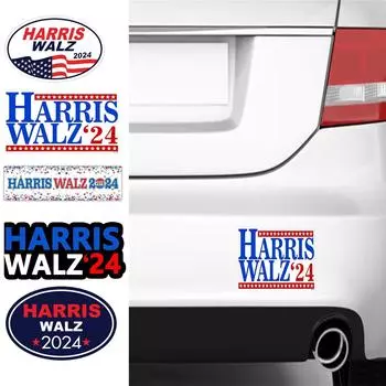 Наклейка 2024, 8 дюймов X 4 дюйма, большие буквы, наклейка на автомобиль, президент 2024, наклейка на бампер, устойчивая к выцветанию, виниловая для автомобиля, грузовика, окна, ноутбука One Size