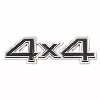Наклейка 4WD Эмблема 4x4 Car Наклейка на автомобиль общего назначения 34 мм x 109 мм Серебристо-черный [NEGUES]