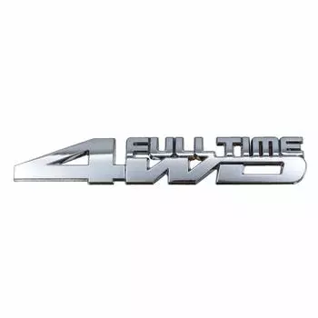 Наклейка 4WD Эмблема автомобиля FULL TIME Наклейка для автомобиля общего назначения 26 мм x 155 мм Серебро [NEGUES]