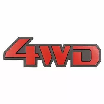 Наклейка 4WD Эмблема автомобиля Наклейка автомобиля общего назначения 44 мм x 140 мм Красная [NEGUES]