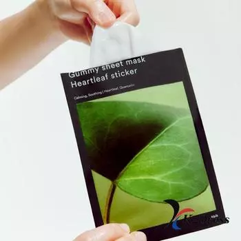 Наклейка ABIB Gummy Sheet Mask Heartleaf, 1 коробка (10 листов) 1 BOX (10 Sheets)