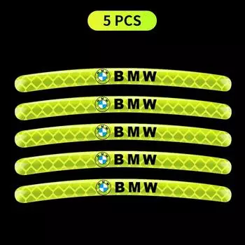 Наклейка эмблема светоотражающая светящаяся на колесо автомобиля, шину, диск, ступицу, стайлинг автомобиля для BMW F20 E36 E92 E87 E30 E46 E91 F31 X5 E53 E34 F11 E70