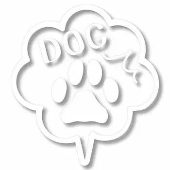 Наклейка Anywhere Pet Dog I Have a Dog Собака в машине Наружная речевая пузырёк с отпечатком лапы автомобиля nc-smile (белый)