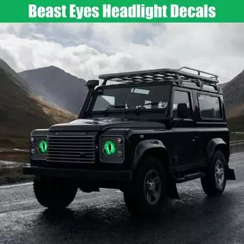 Наклейка Beast Eyes 3D Round Eye Наклейки на кузов автомобиля Смешные наклейки Наклейка на бампер Наклейка на окно автомобиля 2 шт. Эстетические наклейки для кузова автомобиля красный