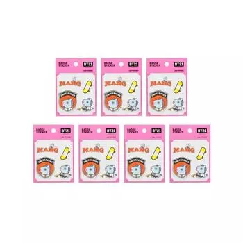 Наклейка-бейдж Line Friends BT21, сетка, 7 шт.