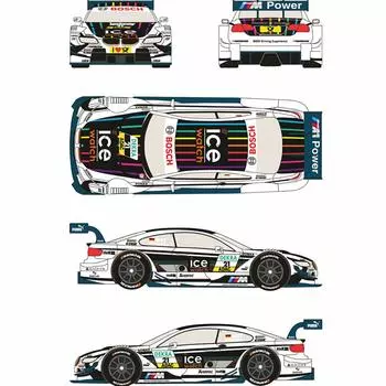 Наклейка BMW M3 DTM Car 2013 RDT24/002 1/24 №21 ICE WATCH