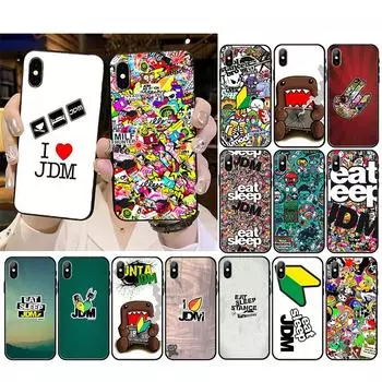 Наклейка Bomb Eat Sleep JDM для iphone 14 13 Pro Max 12Pro 12 11 ProMax XS MAX X XR SE2 8 7 plus iPhone 7 8 SE