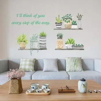 Наклейка бонсай, экологически чистая, легко наносится, декор, ПВХ, наклейка на стену бонсай для спальни