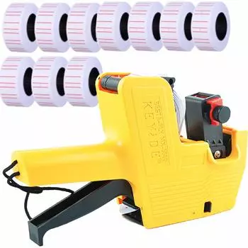 Наклейка ценников на этикетки, 10 рулонов чернил, коммерческое использование, машина A sTool, легкая, наклейки, в комплекте,