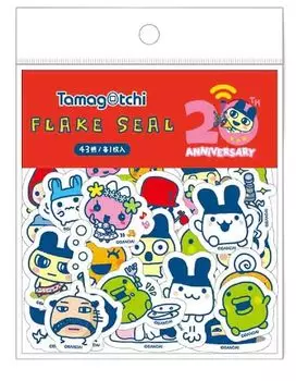 Наклейка-чешуйка Marimo Craft Tamagotchi, красная, иллюстрация, Ш44 x В47 мм или меньше TMGC-014