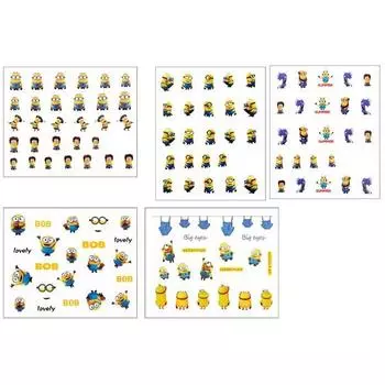 Наклейка-декаль Nail Pop Water Decal NA2004, ROC014, 5 листов