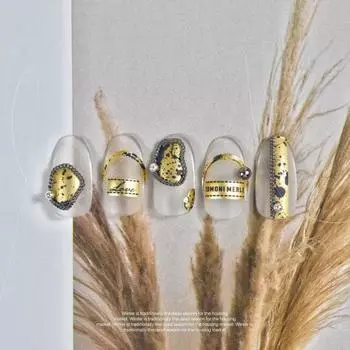 Наклейка для дизайна ногтей, простая наклейка, сделай сам, сильная липкость, стильный винтажный черный цветок, золотая этикетка, орнамент, наклейка, принадлежности A