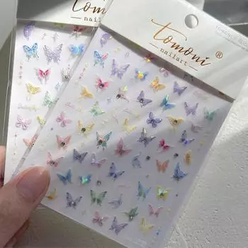 Наклейка для дизайна ногтей Shell Light Butterfly своими руками. Креативные декоративные наклейки. to3188