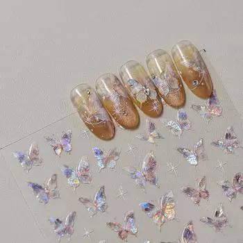 Наклейка для дизайна ногтей Shell Light Butterfly своими руками. Креативные декоративные наклейки. to3638