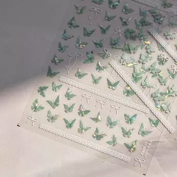 Наклейка для дизайна ногтей Shell Light Butterfly своими руками. Креативные декоративные наклейки. to3942