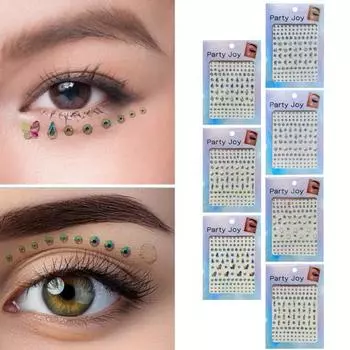 Наклейка для глаз, блестящая смола, акриловая экологически чистая долговечная противоизносная наклейка-тату для вечеринок C