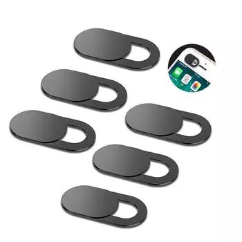 Наклейка для мобильного телефона, крышка для веб-камеры, магнит для затвора, слайдер, пластик для iPhone, веб-ноутбук, ПК, iPad, чехол для камеры, планшета 3Pieces чёрный