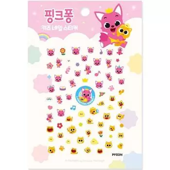 Наклейка для ногтей April Nail Pinkfong Kids PF03N, Sing with Pinkfong, 1 шт.
