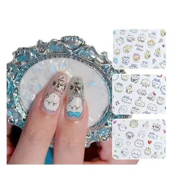 Наклейка для ногтей Chii Наклейка для ногтей Милый персонаж Hachiware Кролик Рельефный маникюр Дизайн ногтей Персонаж Стильное украшение для ногтей своими руками