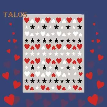 Наклейка для ногтей, милое долговечное клейкое сердце, сделай сам, наклейка для ногтей, украшение для девочки 1pc