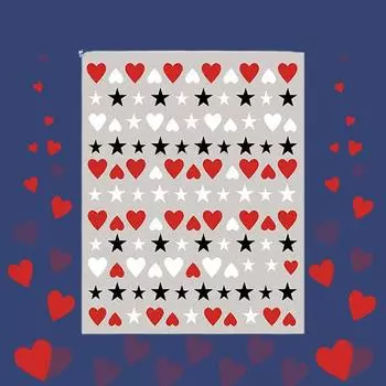 Наклейка для ногтей, милое долговечное клейкое сердце, сделай сам, наклейка для ногтей, украшение для девочки