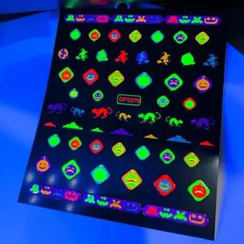 Наклейка для ногтей самоклеящаяся невыцветающая съемная ультратонкая изысканная декоративная привлекательная светящаяся наклейка для маникюра нейл-арт B