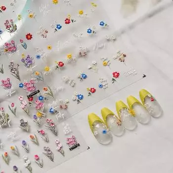 Наклейка для ногтей «Тюльпан» Наклейка для ногтей в стиле ретро to3824