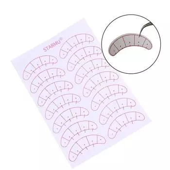 Наклейка для обучения изоляции наращивания ресниц в пяти точках