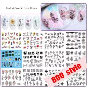 Наклейка для переноса воды, английский абстрактный слайдер, украшение для передачи изображения nail stickers set