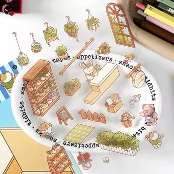 Наклейка для питомца 3D Милый мультфильм Карманный DIY Сцена Ландшафтный Декор Наклейка 3D Ландшафтные Наклейки Визуальные Наклейки A3