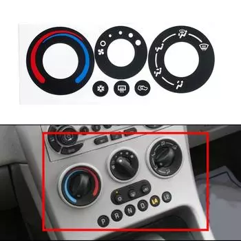 Наклейка для ремонта кнопки управления климатом автомобиля A/C Наклейка для Pontiac Torrent 2005-2006 Наклейка для кнопки Наклейка для стайлинга автомобиля CHINA