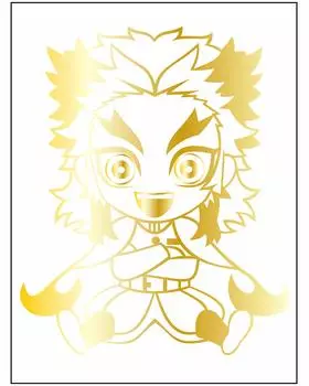 Наклейка для резки персонажа Anjuro Rengoku Chibi L Gold